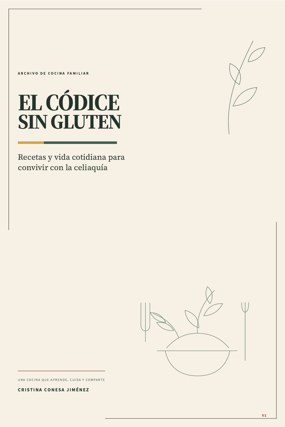 Portada de El Códice Sin Gluten, de Cristina Conesa Jiménez